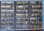 photo of the right three boards of cylinder key blanks